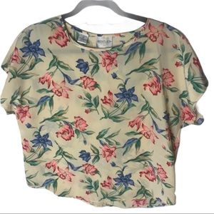 T.R Bentley Yellow Floral Cap Sleeve Top